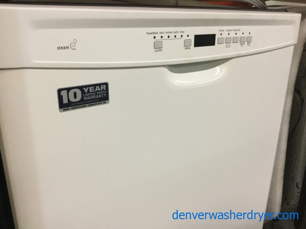 NEW! Maytag 24″ Built-In Dishwasher, White, Front-Control, Stainless Tub, Works Great! 1-Year Warranty