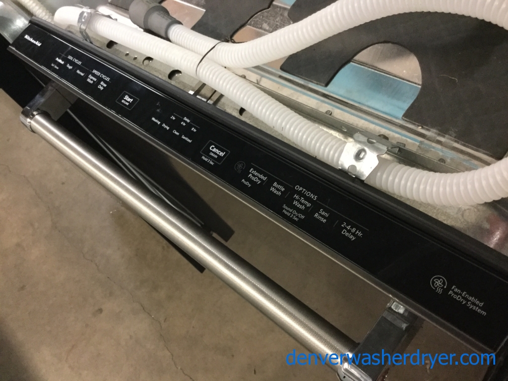 Brand-New Black-Stainless KitchenAid Dishwasher, 3-Rack, Pro-Dry System, Stylish, 1-Year Warranty