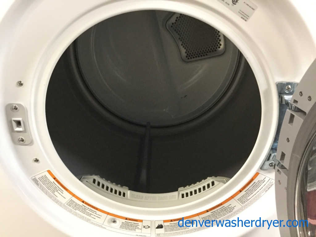 27″ LG Front-Load Stackable Washer & Dryer Set, Electric, Direct-Drive, Sanitary Cycle, Quality Refurbished, 1-Year Warranty