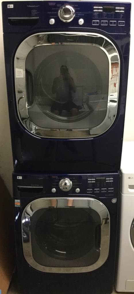 Navy Blue LG Front-Load Laundry Set, Direct-Drive HE Washer w/ Steam/Sanitary Cycles, Electric Steam Dryer, 1-Year Warranty!