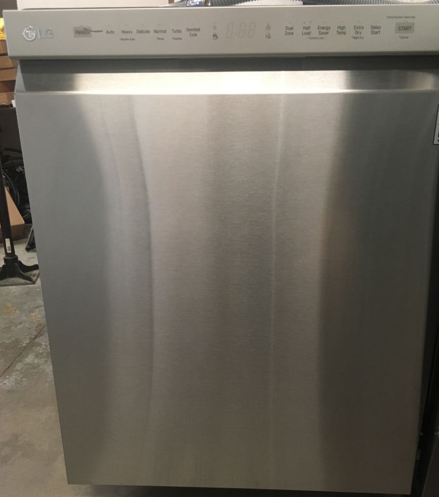 BRAND-NEW LG Stainless 24″ Built-In Front-Control Tall-Tub Dishwasher w/Stainless Interior, 1-Year Warranty