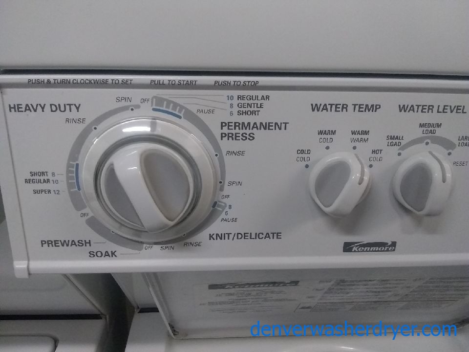 Heavy-Duty Quality Refurbished 24″ Kenmore Unitized Laundry Center, 1-Year Warranty