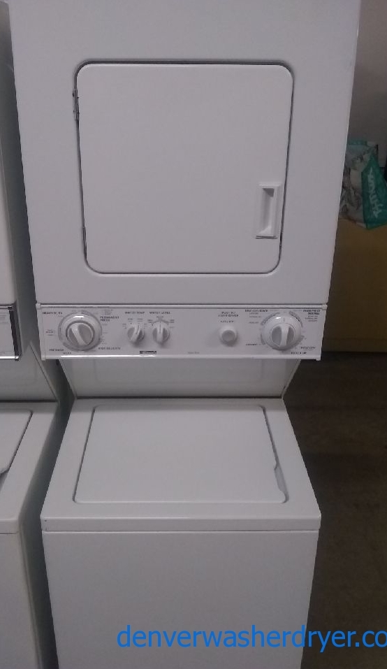 Heavy-Duty Quality Refurbished 24″ Kenmore Unitized Laundry Center, 1-Year Warranty