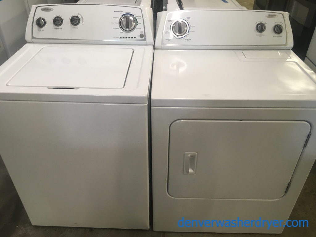 Whirlpool Top-Load Washer & Electric Dryer, 1-Year Warranty