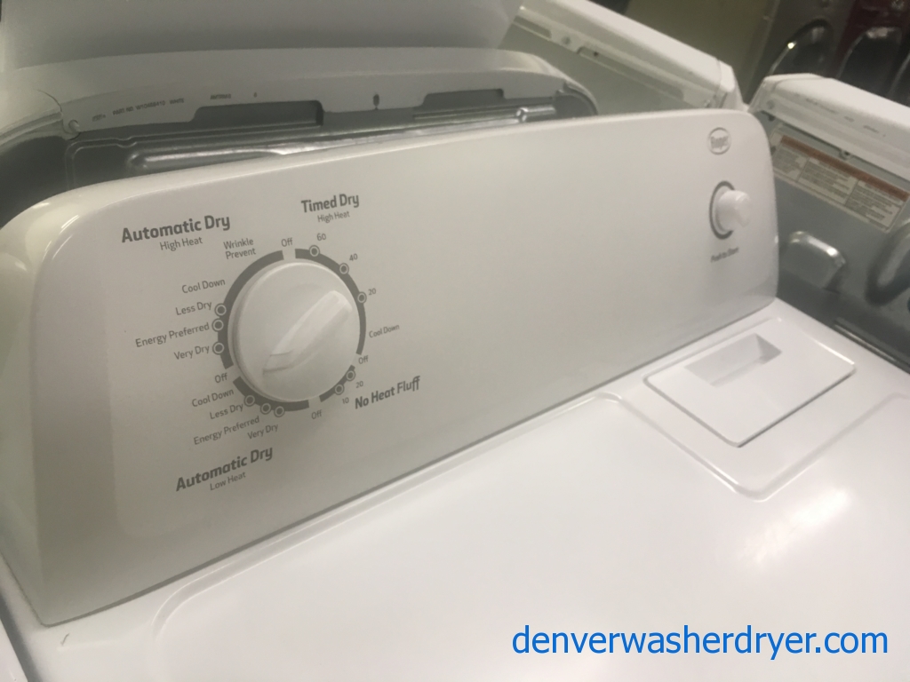 27″ Roper (Whirlpool) Quality Refurbished Top-Load Washer & Electric Dryer, 1-Year Warranty