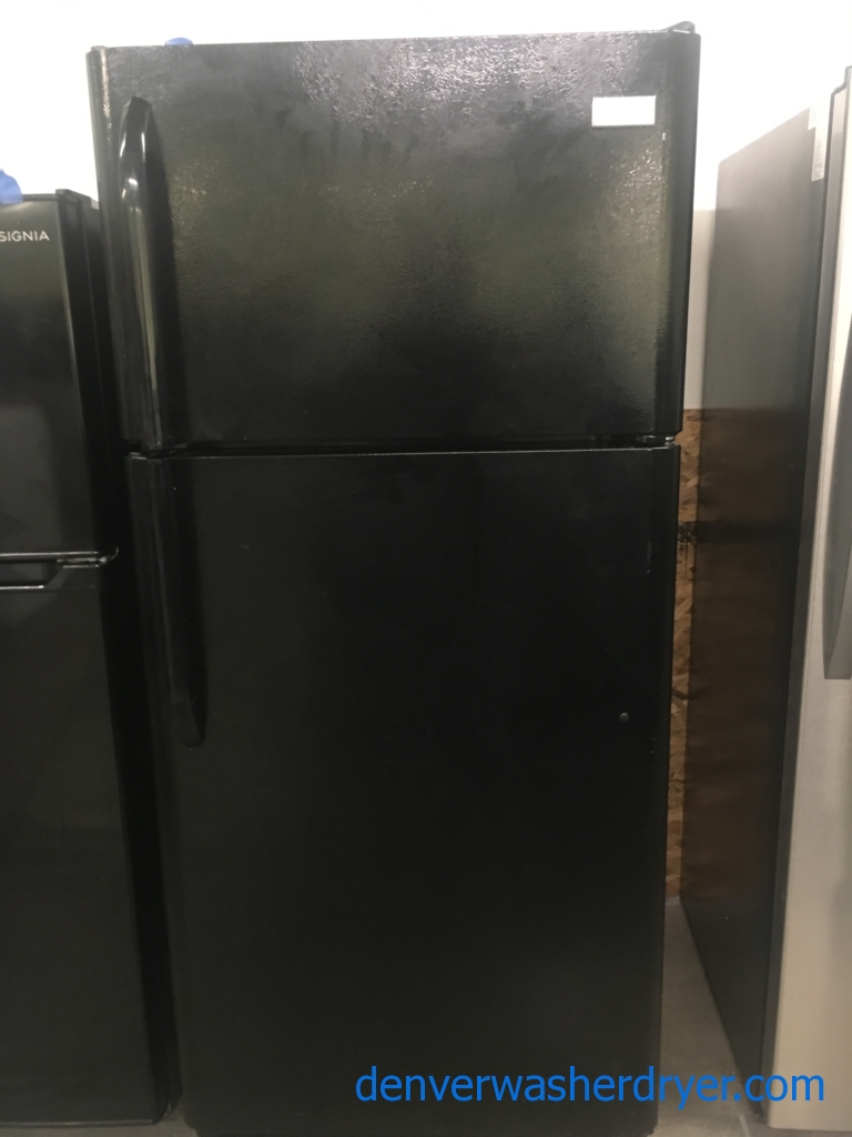 30″ Black Frigidaire Top-Mount (18.2 Cu. Ft.) Refrigerator, 1-Year Warranty