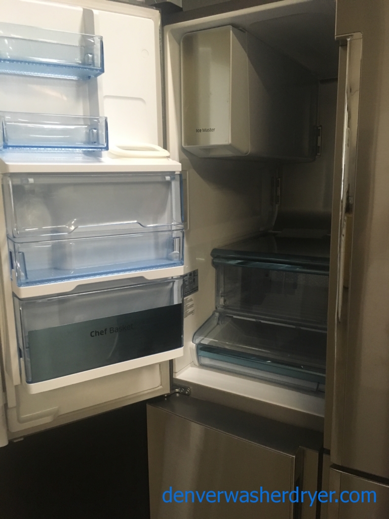 36″ Stainless Samsung Chef Collection 4-Door Flex (34 Cu. Ft.) Refrigerator, 1-Year Warranty