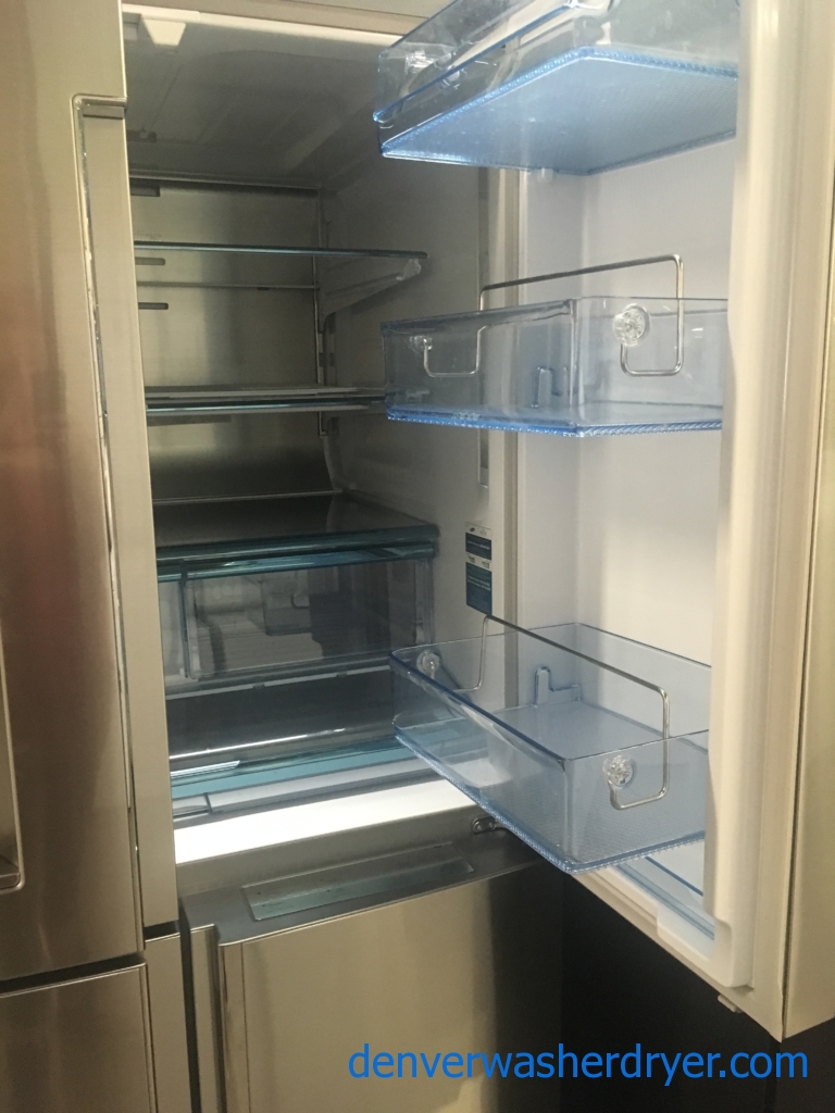 36″ Stainless Samsung Chef Collection 4-Door Flex (34 Cu. Ft.) Refrigerator, 1-Year Warranty