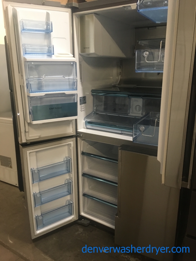 36″ Stainless Samsung Chef Collection 4-Door Flex (34 Cu. Ft.) Refrigerator, 1-Year Warranty