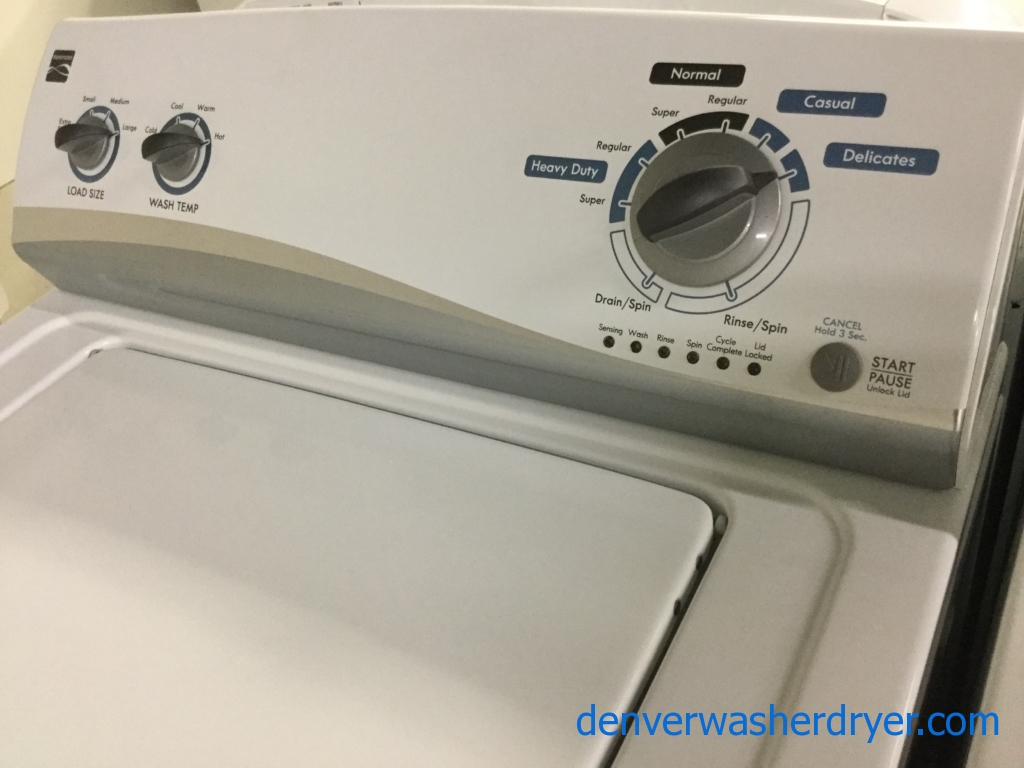 Kenmore Laundry Pair, Full-Sized Washer, Electric Dryer, Quality Refurbished, 1-Year Warranty