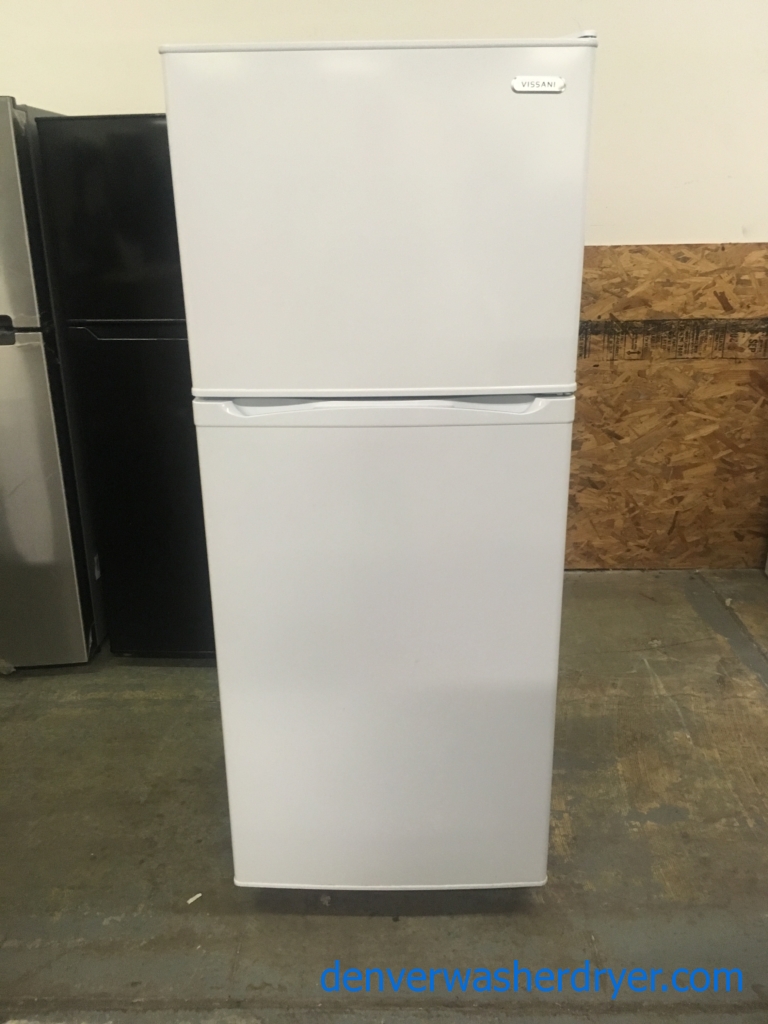 BRAND-NEW 24″ Vissani Top-Mount Refrigerator, 1-Year Warranty