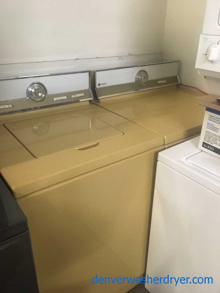 1970’s Vintage (Non-Working) Maytag Washer & Electric Dryer