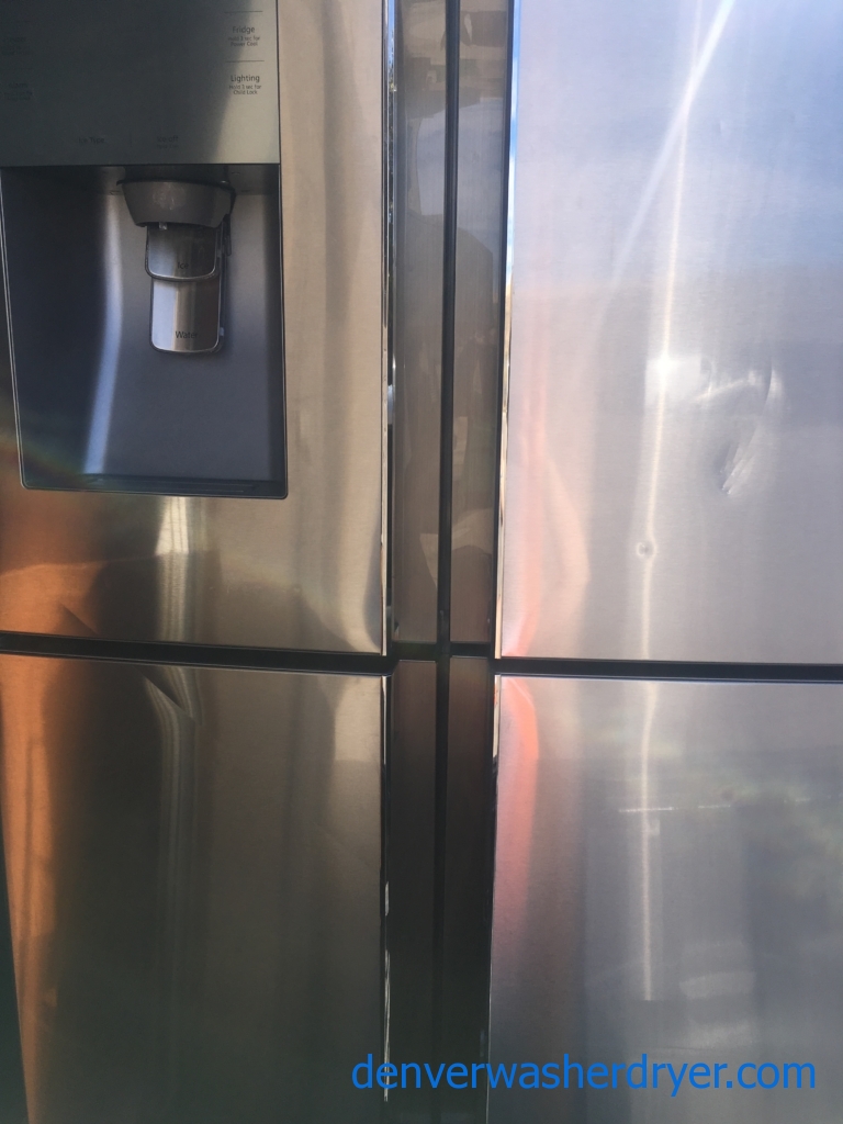 36″ Stainless Samsung 4-Door French w/Flex-Door (32 Cu. Ft.) Refrigerator, 1-Year Warranty