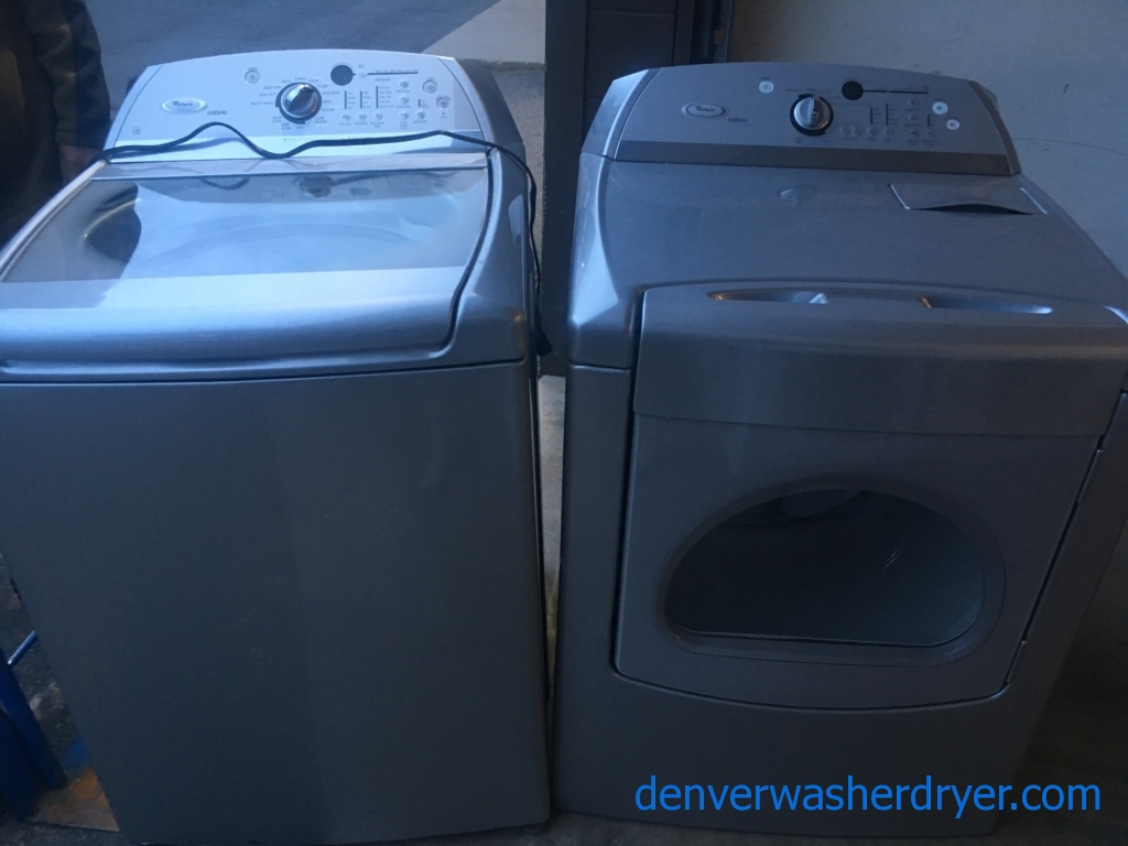 27″ Whirlpool Top-Load (4.3 Cu. Ft.) Washer & Electric Dryer, 1-Year Warranty