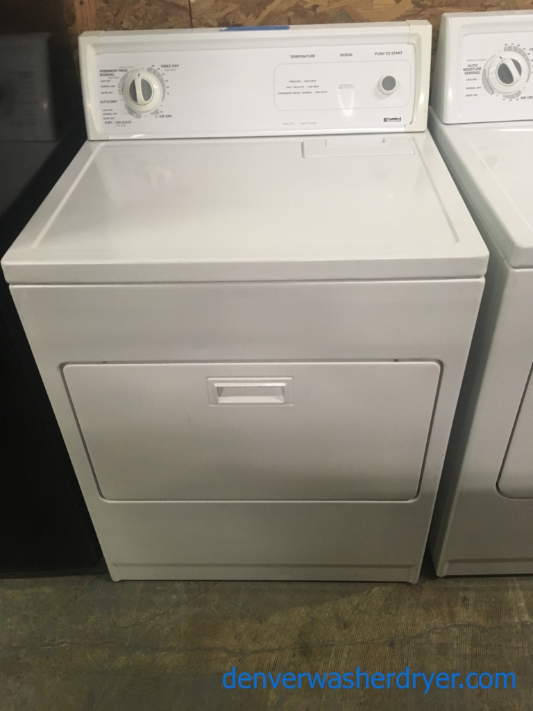 29″ Kenmore Super Capacity Electric Dryer, 1-Year Warranty