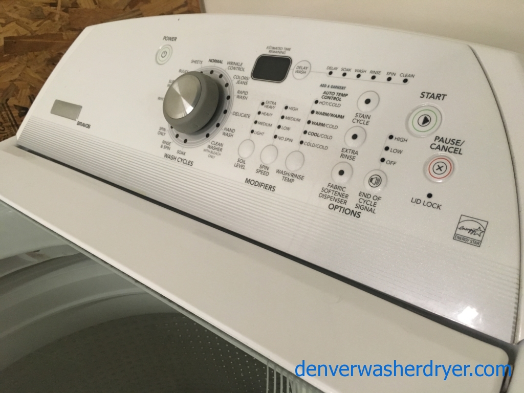 Quality Refurbished 27″ Energy Star Maytag Bravo Top-Load HE Direct-Drive Washer, 1-Year Warranty