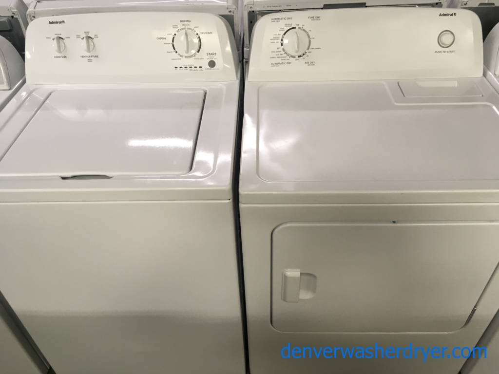 Quality Refurbished Admiral (Maytag) Full-Sized Top-Load Washer & Electric Dryer, 1-Year Warranty