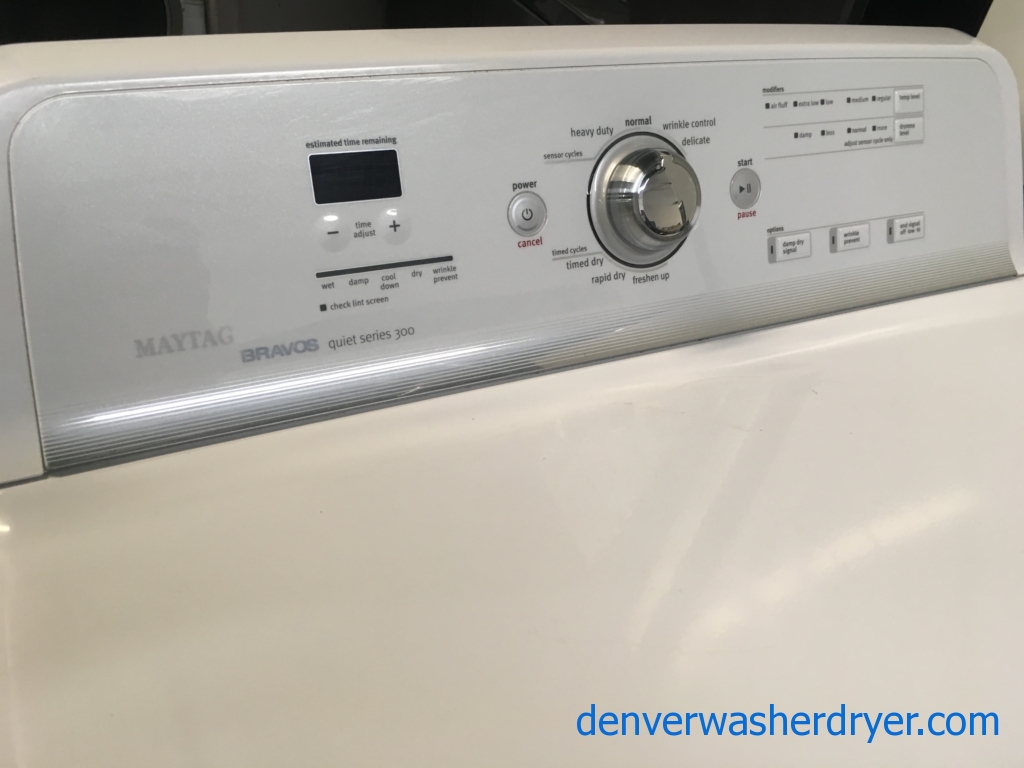 Mighty Maytag Bravos Direct-Drive HE Washer, Electric Dryer, Quality Refurbished, 1-Year Warranty!