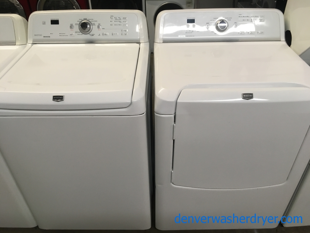 Mighty Maytag Bravos Direct-Drive HE Washer, Electric Dryer, Quality Refurbished, 1-Year Warranty!