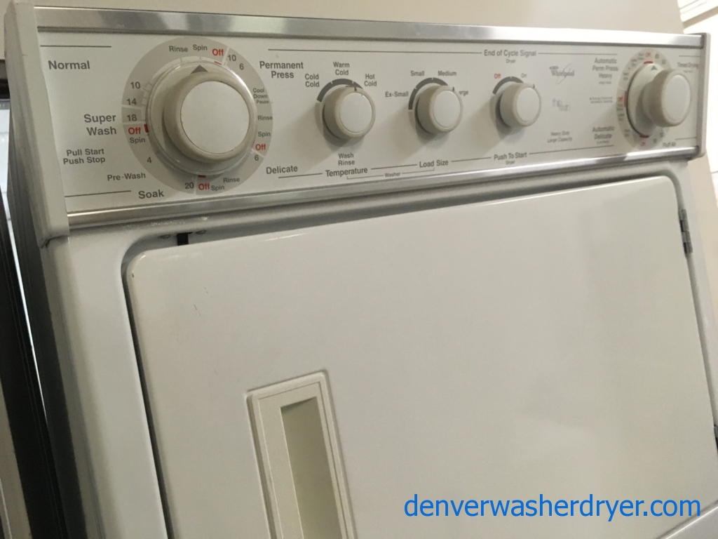 Whirlpool Direct-Drive Full-Size Unitized Washer/Dryer Combo, 220V, Quality Refurbished, Heavy-Duty