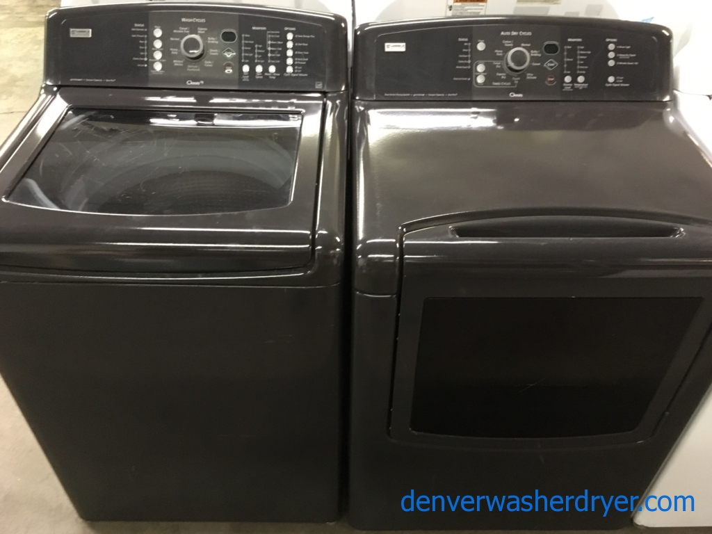 Slick Kenmore Oasis Direct-Drive Washer, Electric Dryer, Metallic Grey, Energy Star, HE, Quality Refurbished, 1-Year Warranty