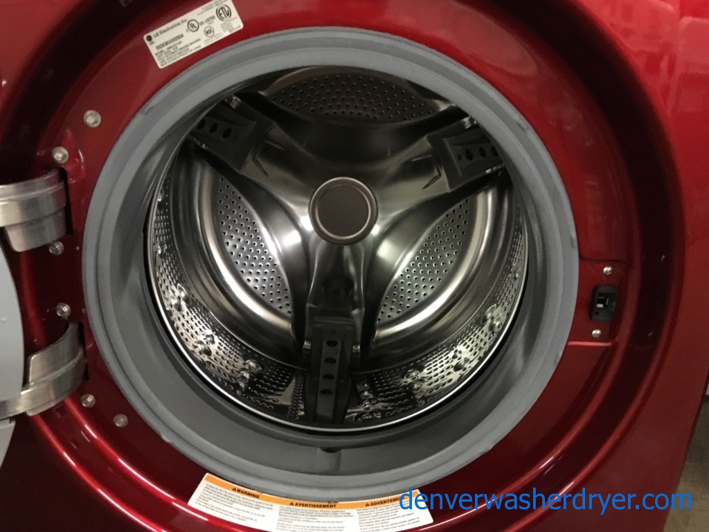 Quality Refurbished 27″ LG Front-Load Stackable Direct-Drive Steam-Washer w/Sanitary & Electric Steam-Dryer, 1-Year Warranty