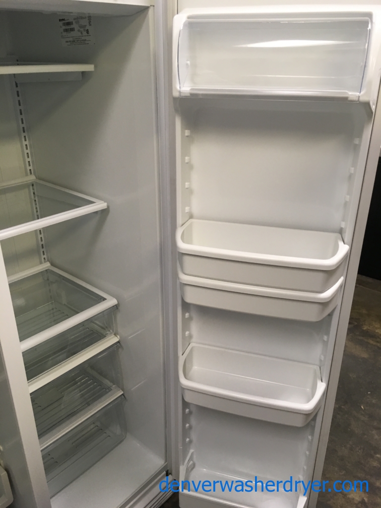 36″ Kenmore Side-by-Side (25 Cu. Ft.) Refrigerator, 1-Year Warranty