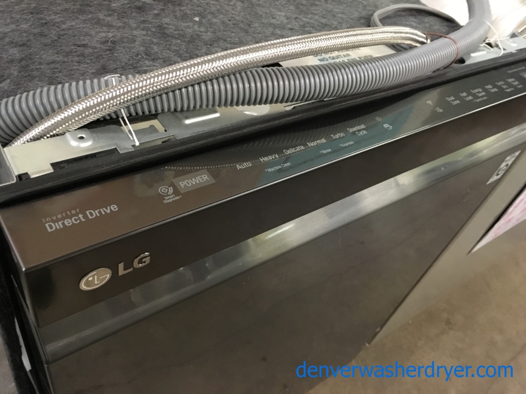 Brand-New Dishwasher, LG Black Stainless Steel Top Control, QuadWash, 24″, Wi-Fi Enabled, Energy Star