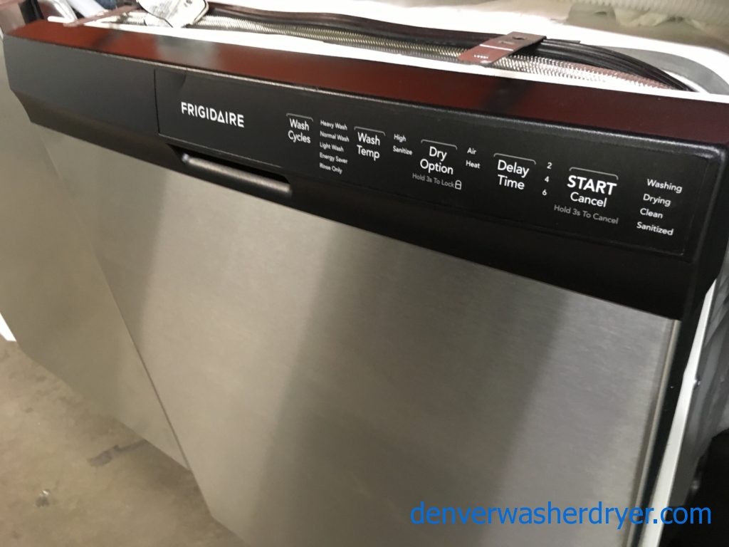 Frigidaire Stainless Dishwasher, Built-In 24″, 1-Year Warranty