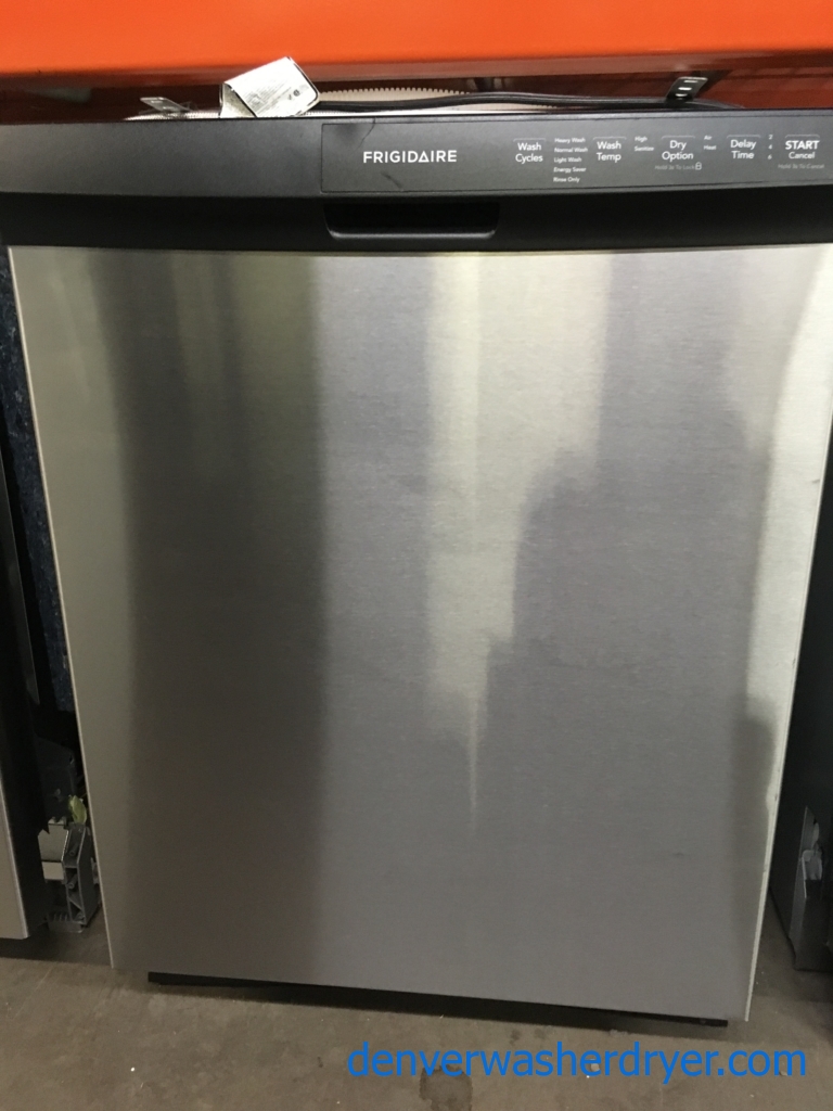 Frigidaire Stainless Dishwasher, Built-In 24″, 1-Year Warranty