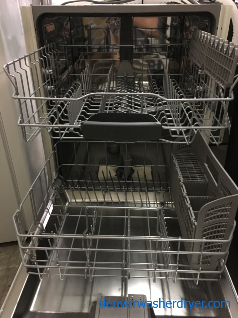 NEW! White Bosch Ascenta 24” Recessed Handle Dishwasher, Energy Star