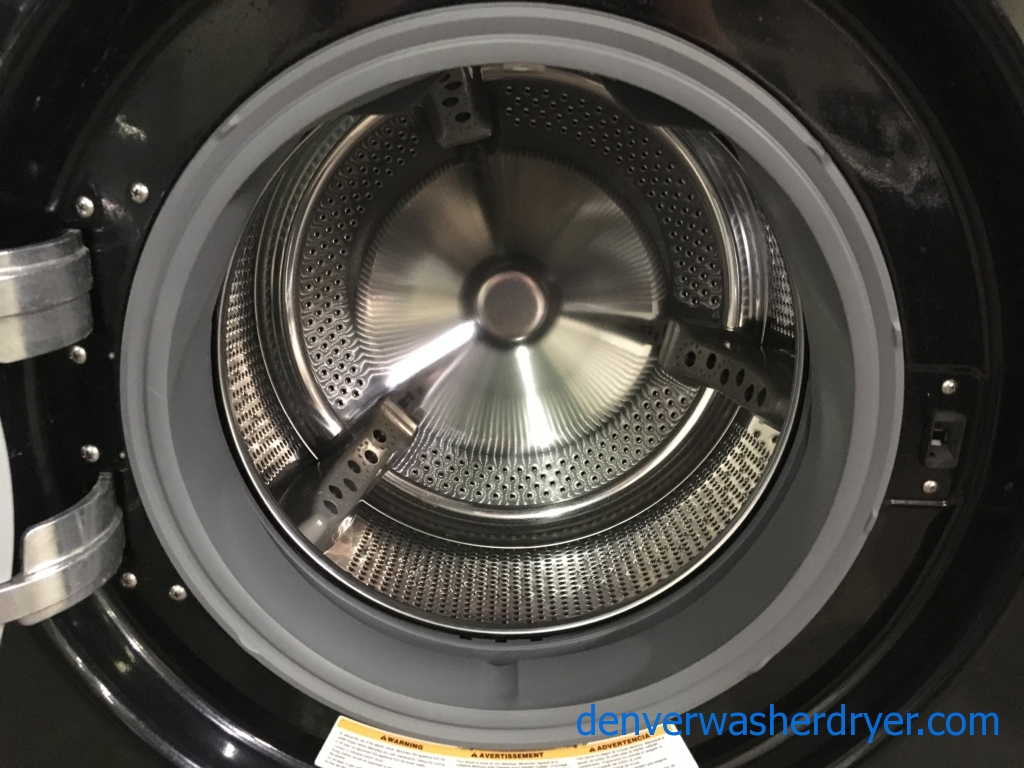 Quality Refurbished 27″ LG Front-Load Stackable HE Direct-Drive Washer & Electric Dryer Set, 1-Year Warranty