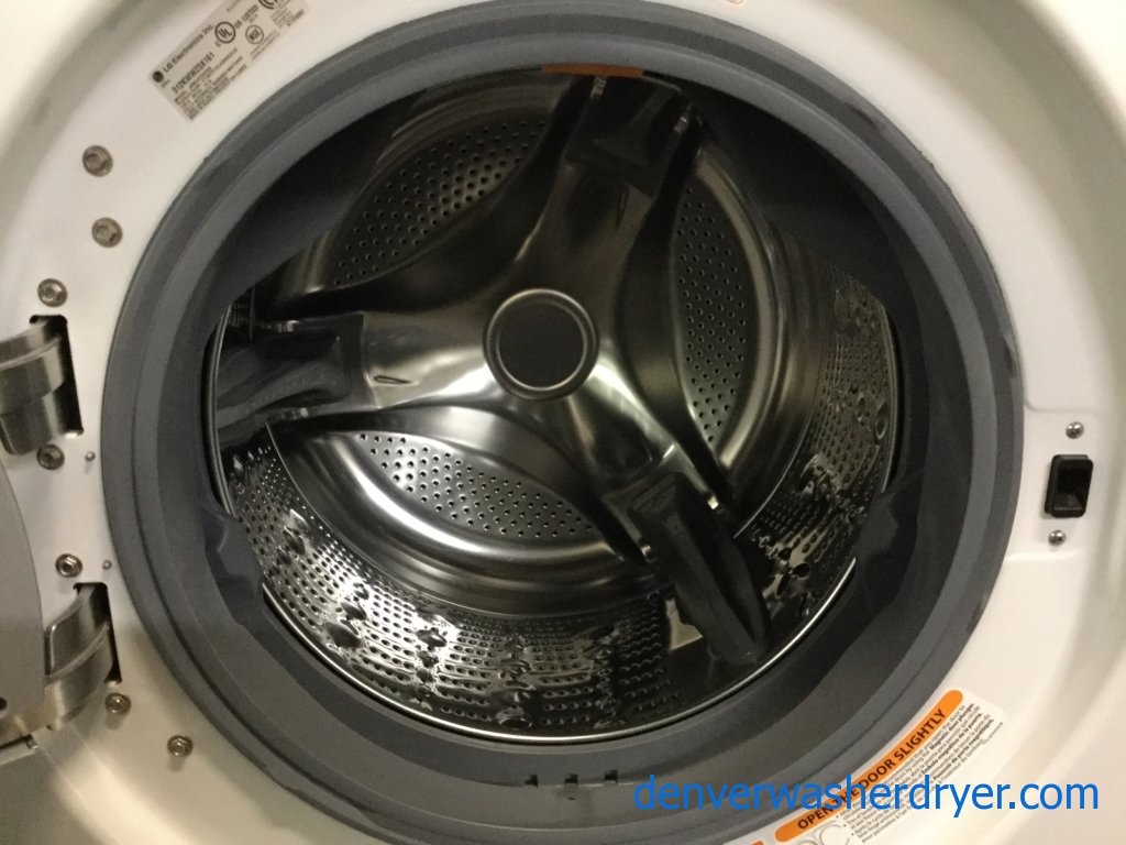 Front-Load LG Washer/Dryer Set, Stackable, Electric, Steam/Sanitary Cycles, Quality Refurbished, 1-Year Warranty