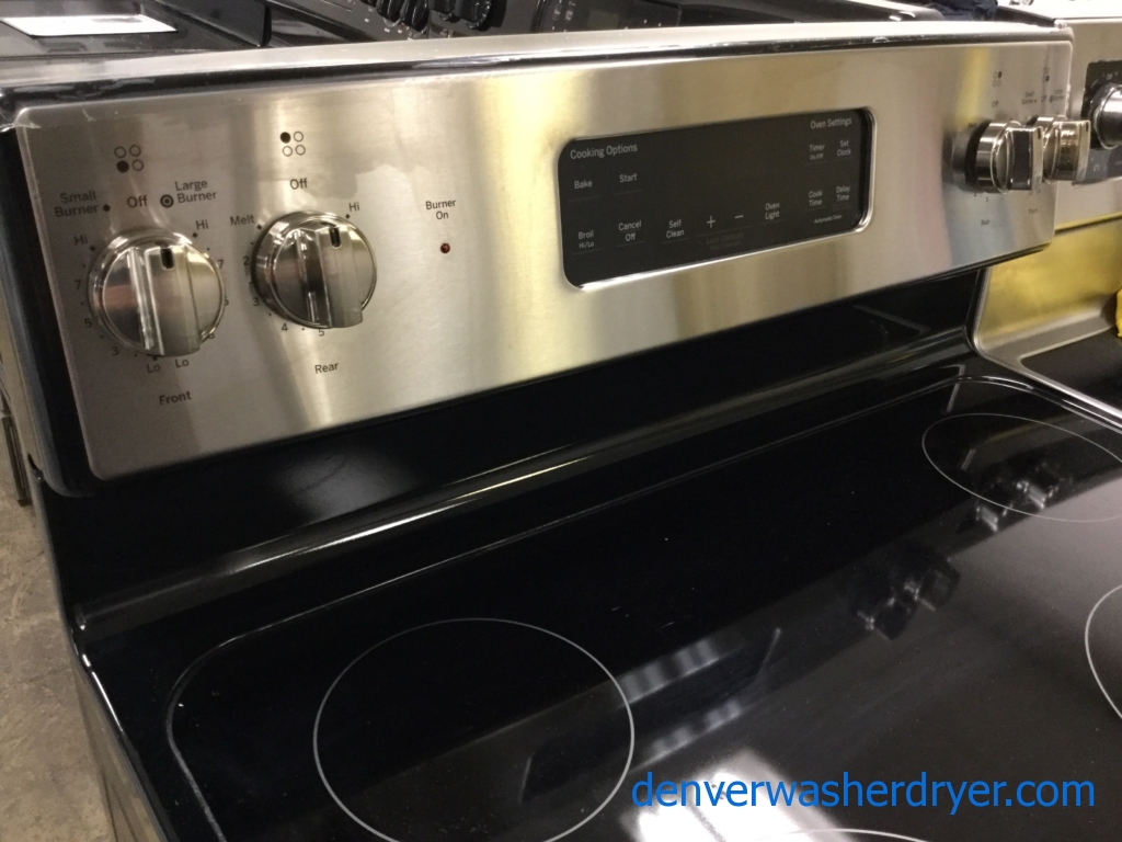 Large Images for BrandNew Stainless GlassTop GE Range, 30″, Self