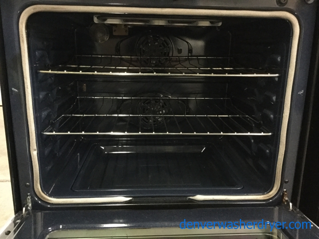 NEW! Stainless Slide-In Samsung Range, Glass-Top, Convection Oven, 30″, Sweet!