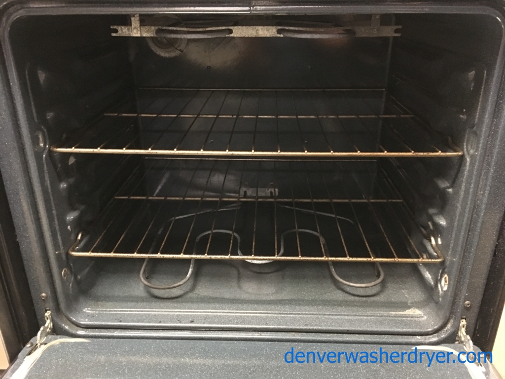 Glorious GE Range, Black, Electric, 30″, Self-Cleaning, 5-Burner, Fantastic Condition, 1-Year Warranty!