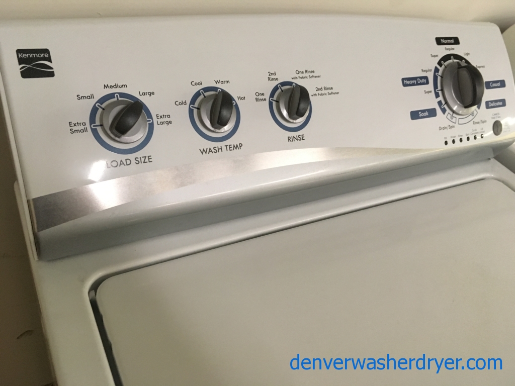 Kenmore Top-Load Washing Machine, Full-Sized, w/Agitator, 1-Year Warranty!