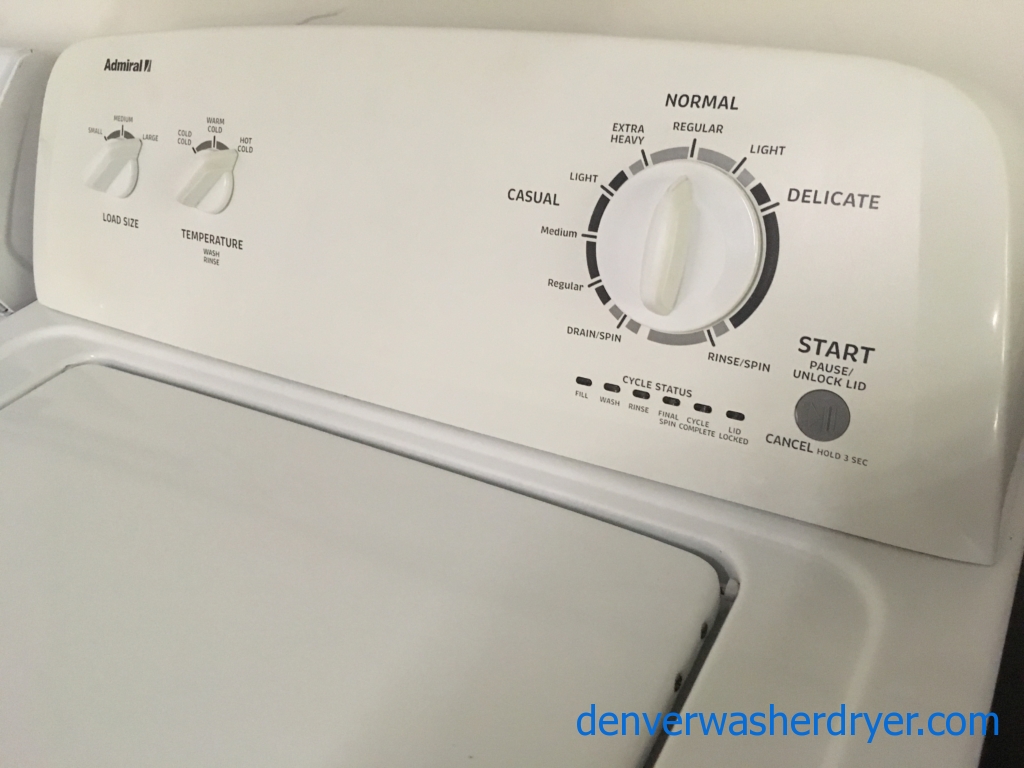 Adorable Admiral (Maytag) Washing Machine, Top-Load, Full-Sized, Good Working, 1-Year Warranty!