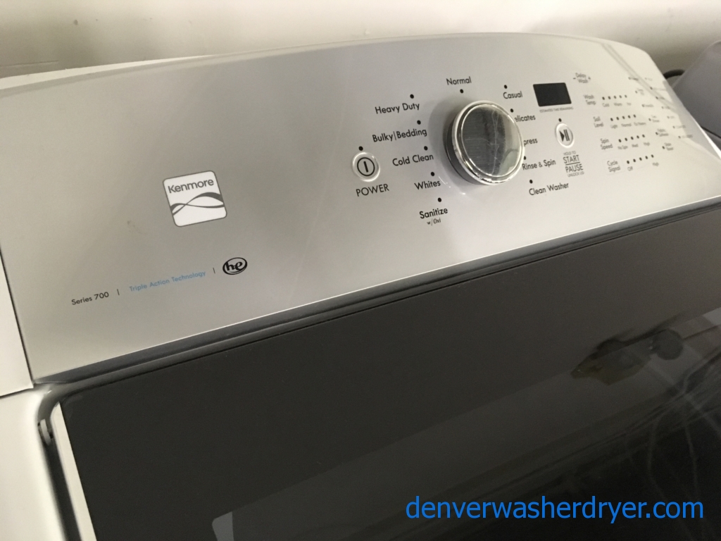 Near New Kenmore HE Top-Load Direct-Drive Steam Washer w/Accela-Soak, 1-Year Warranty