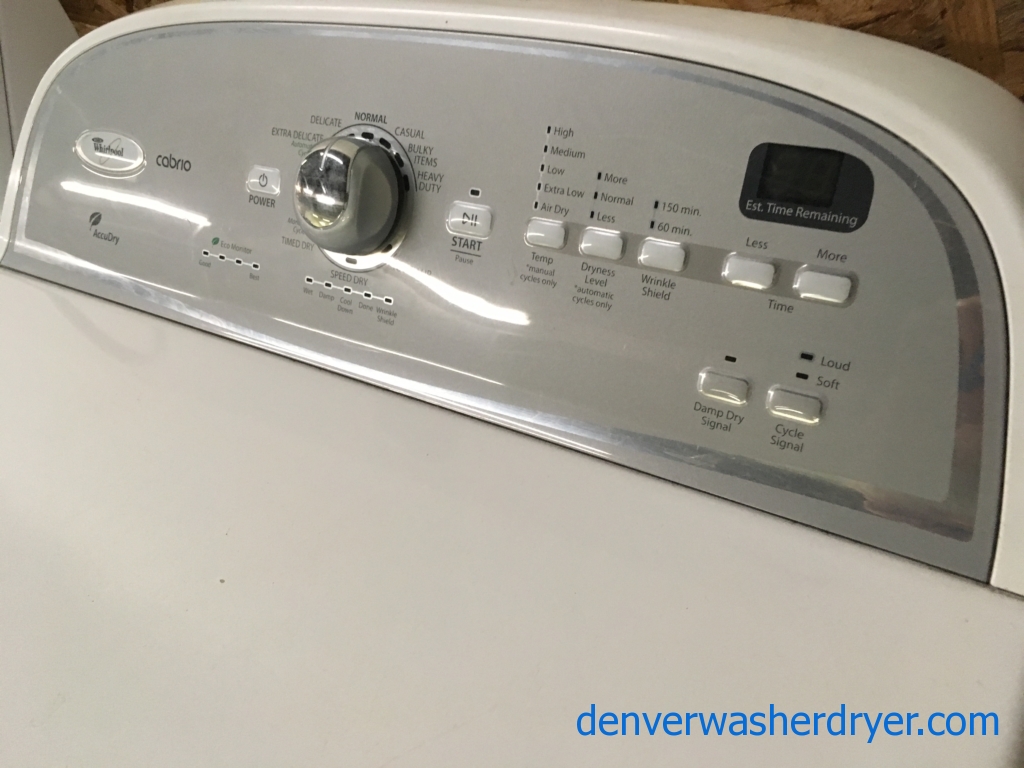 Large Images for Whirlpool Electric Dryer, Slim 27″ Wide, AccuDry