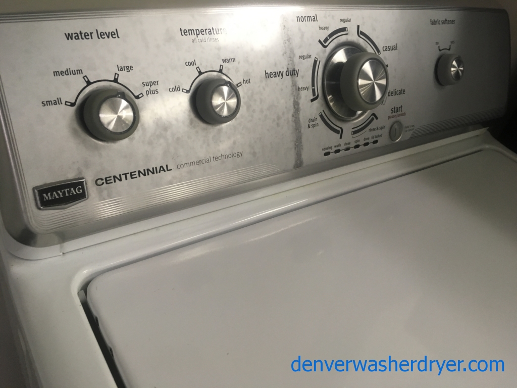27″ Maytag Centennial Quality Refurbished Top-Load Washer w/Agitator, 1-Year Warranty