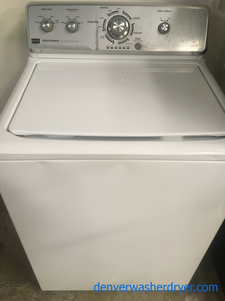27″ Maytag Centennial Quality Refurbished Top-Load Washer w/Agitator, 1-Year Warranty