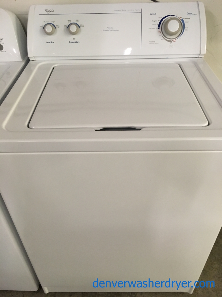 X-L Capacity Quality Refurbished Direct-Drive 27″ Whirlpool Top-Load Washer w/Agitator, 1-Year Warranty