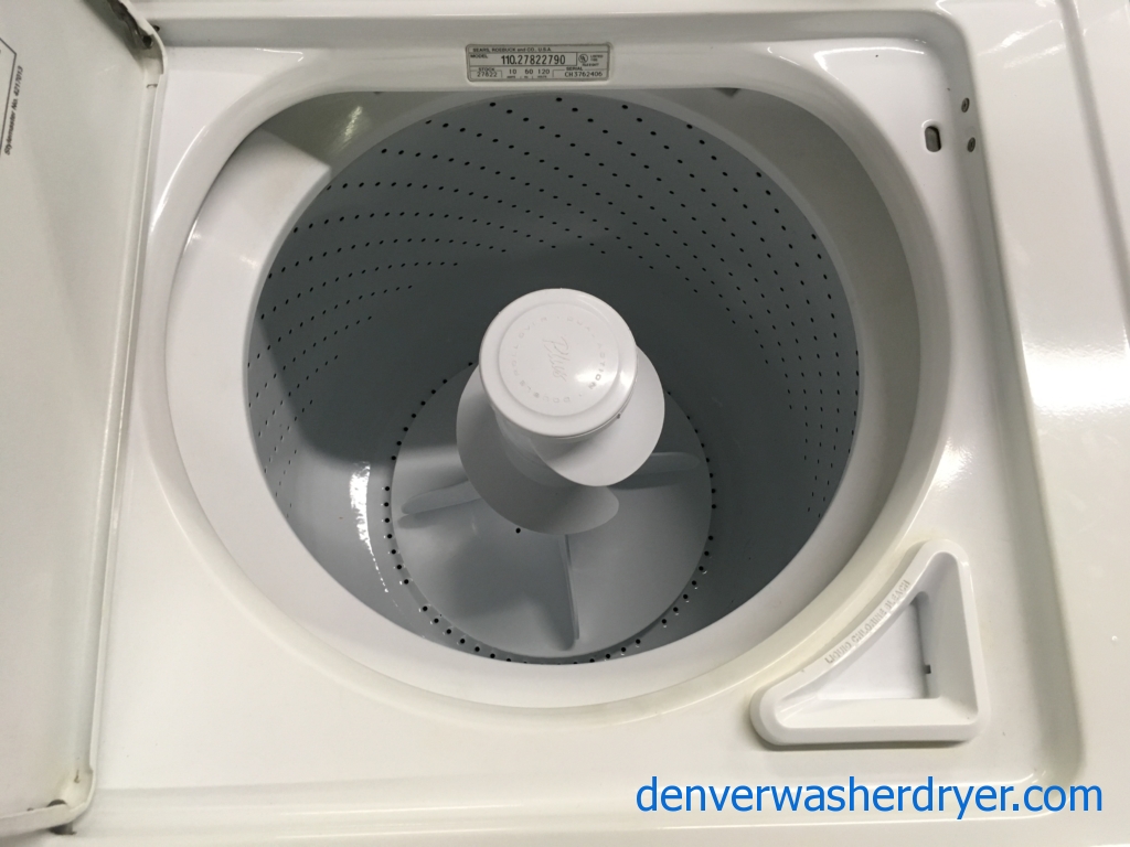 Heavy-Duty Quality Refurbished Kenmore 27″ Direct-Drive Top-Load Washer & Electric Dryer, 1-Year Warranty