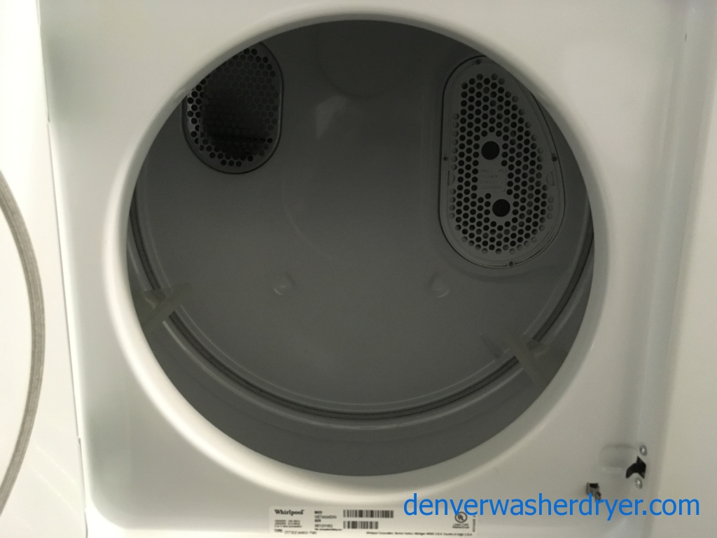 Near-New Whirlpool Unitized Washer/Dryer Combo, 24″ Wide, Electric, Direct-Drive, 1-Year Warranty!