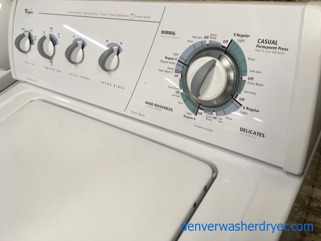 Heavy-Duty Quality Refurbished Whirlpool Top-Load Direct-Drive Washer, 1-Year Warranty