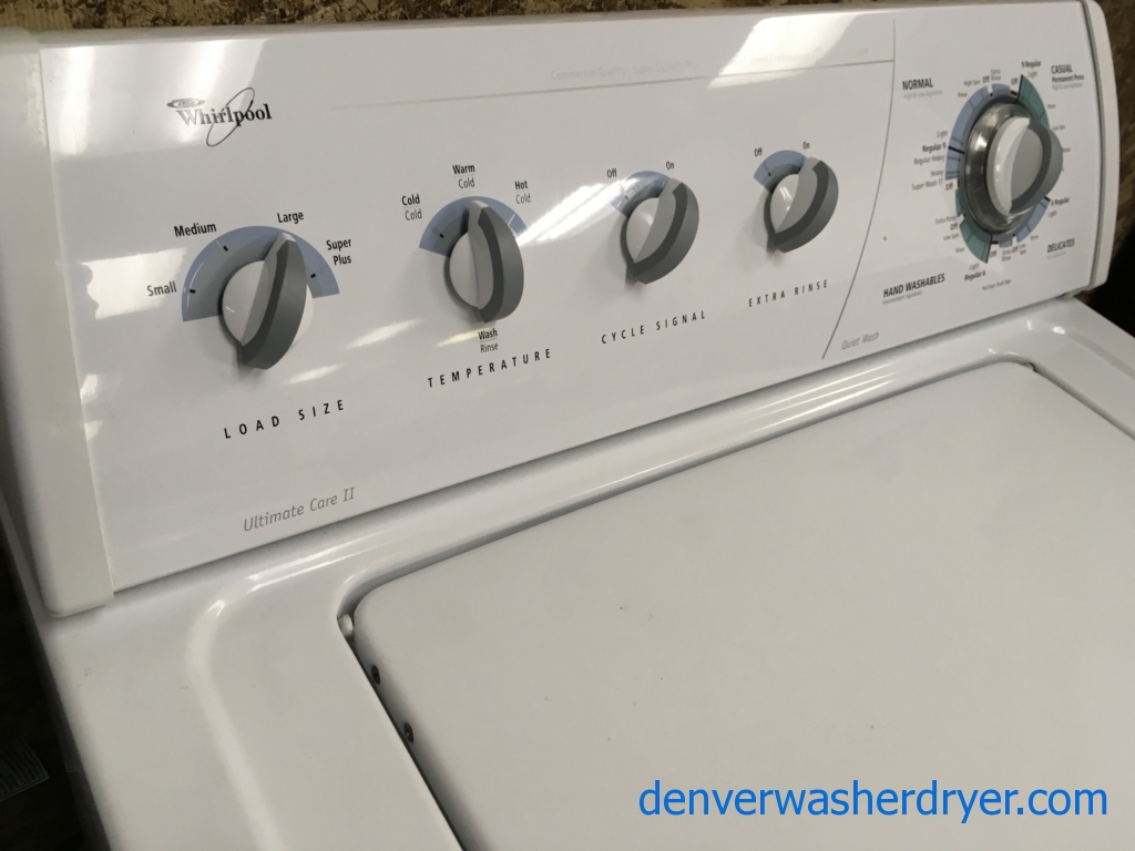 Heavy-Duty Quality Refurbished Whirlpool Top-Load Direct-Drive Washer, 1-Year Warranty