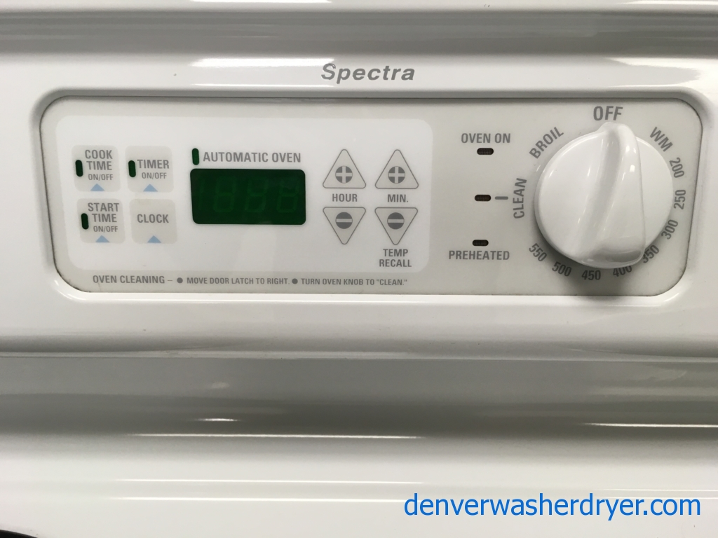 30″ GE Spectra Electric Coil-Top Range, 1-Year Warranty