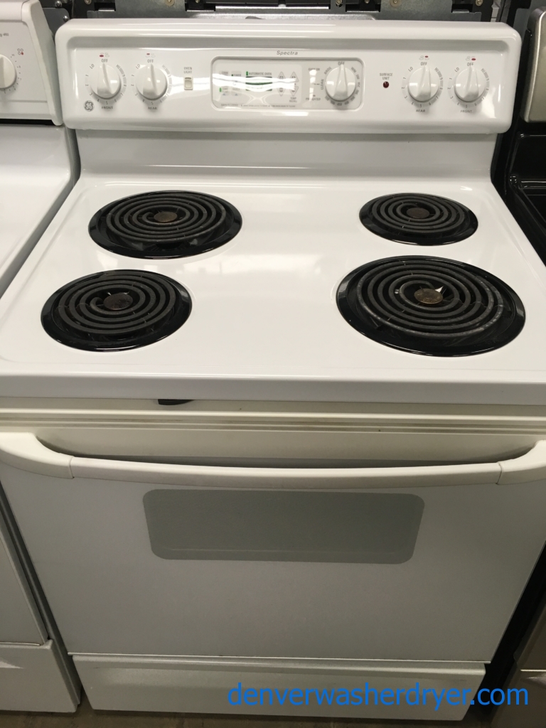 Large Images for 30″ GE Spectra Electric CoilTop Range, 1Year Warranty 4428