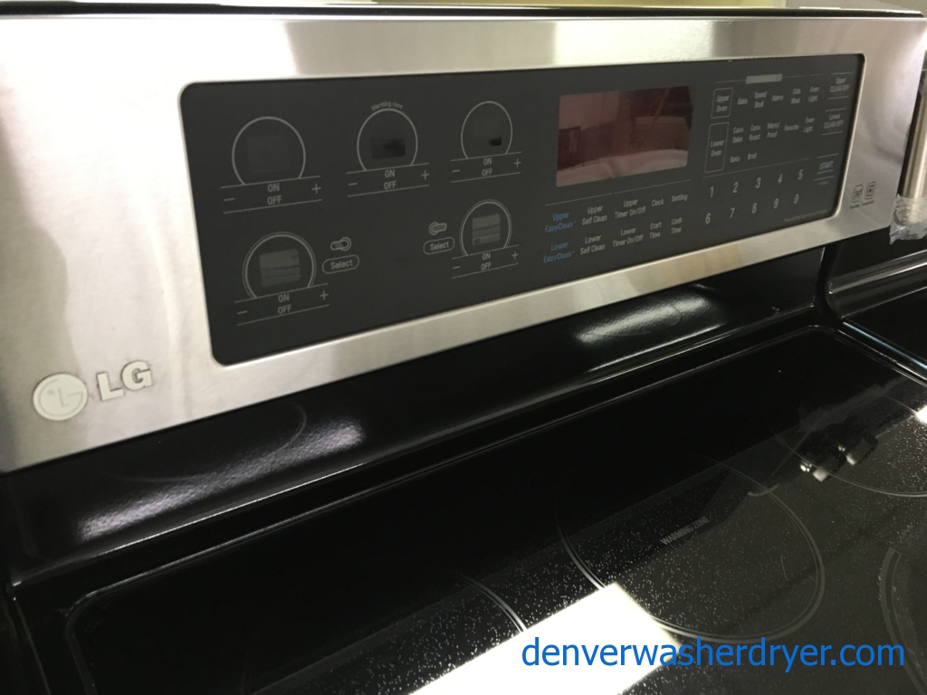 30″ Free-Standing LG Electric Double-Oven Range, 1-Year Warranty